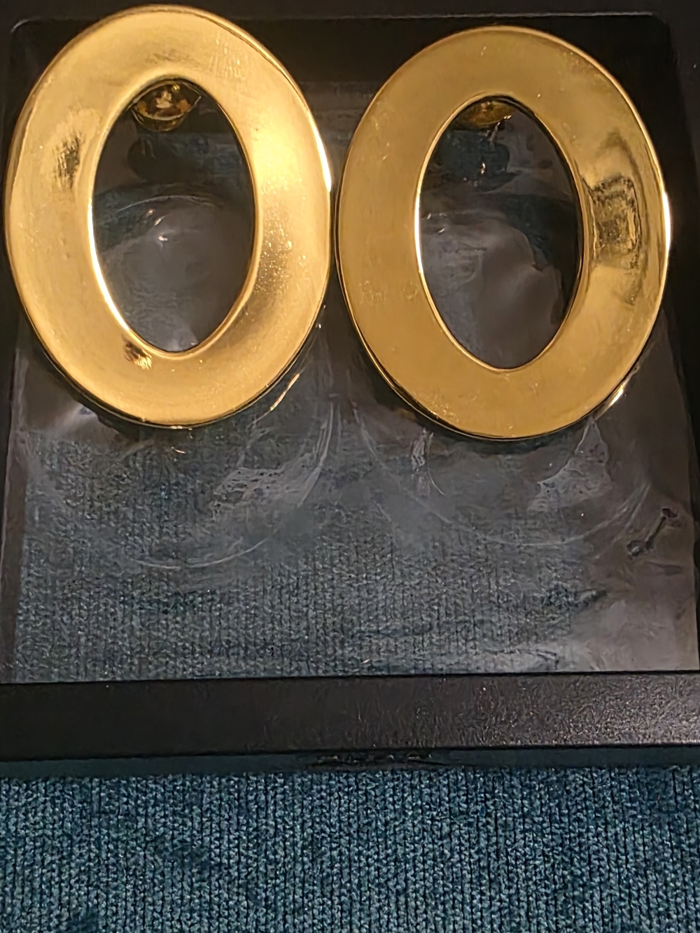Sassy Jones Kennedy Gold Oval Pierced Earrings